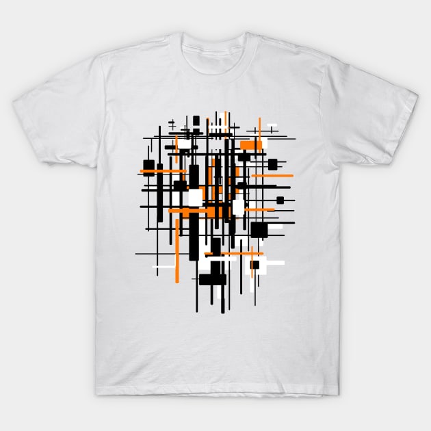 Minimal construction techno head T-Shirt by Nikokosmos